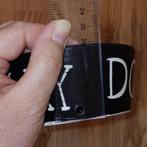 Tabletops Gallery Pet Bowls Set of Two I Love My Dog Small Black White Red 5"X2" - Picture 6 of 9